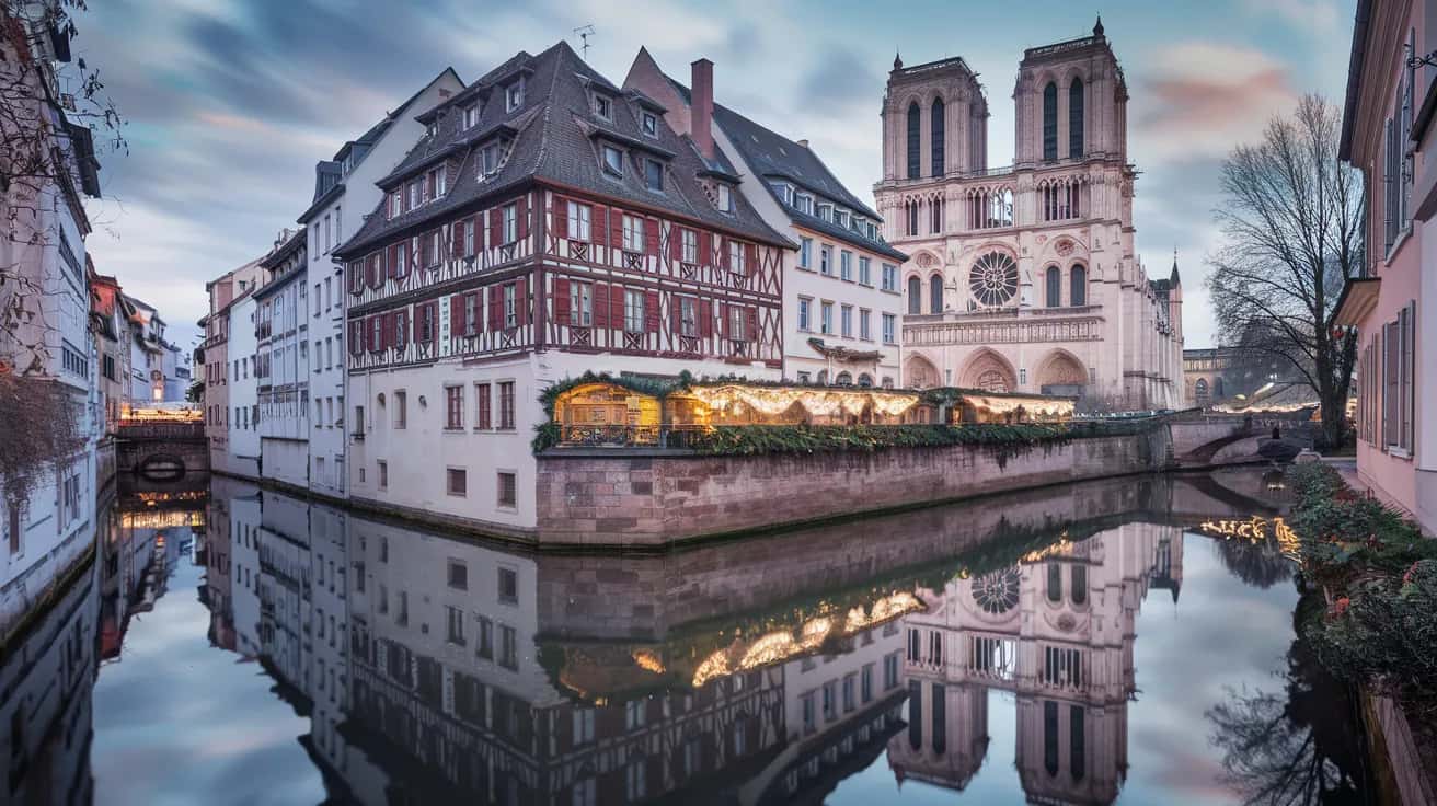 Strasbourg street view during August