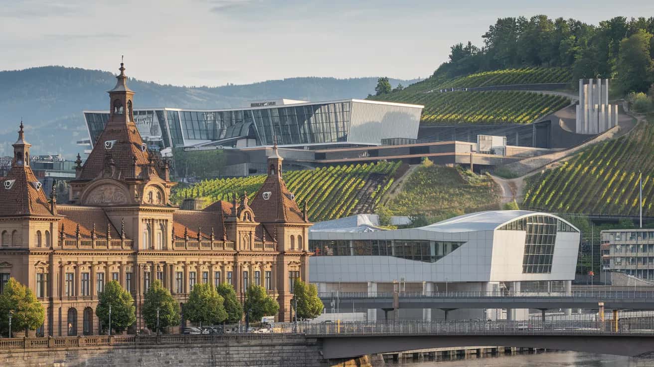 Stuttgart street view during January