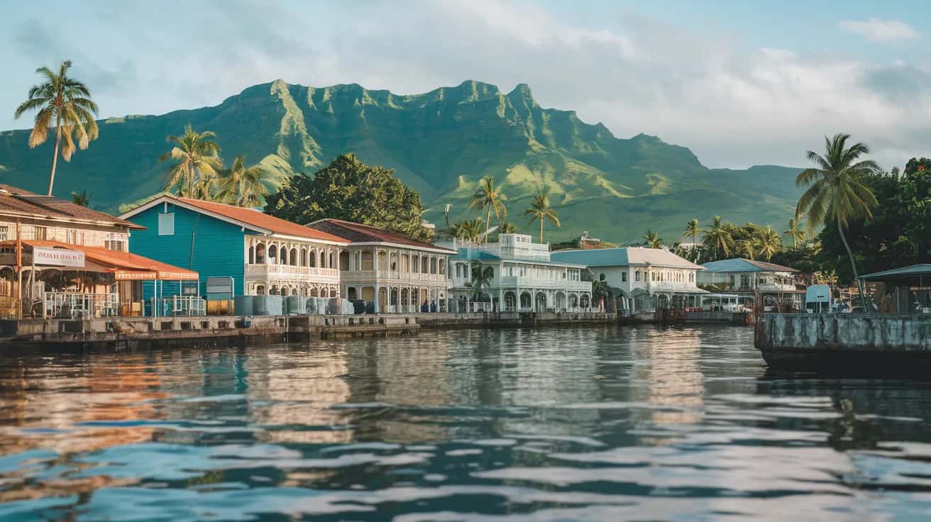 Suva street view during January