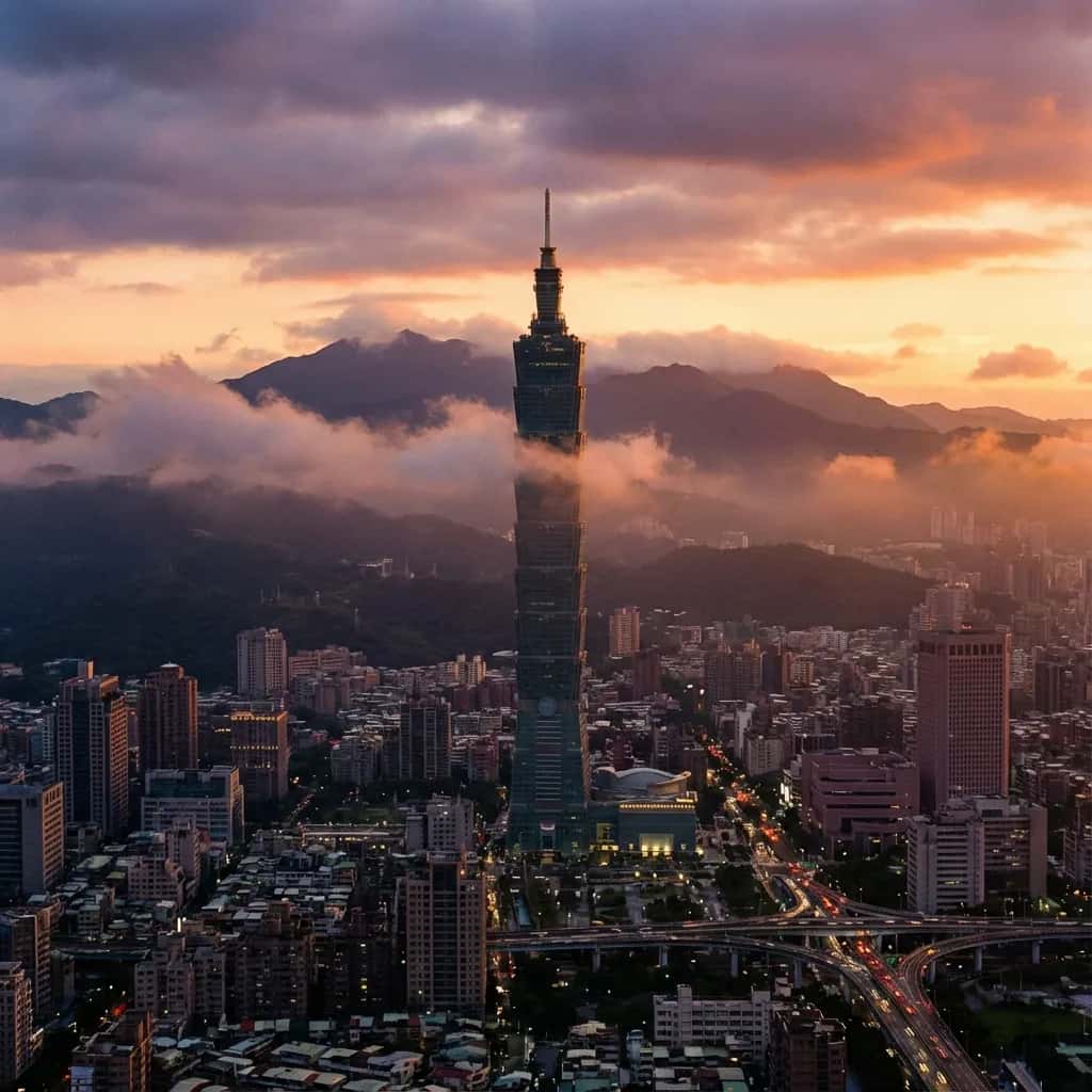 Taipei street view during October