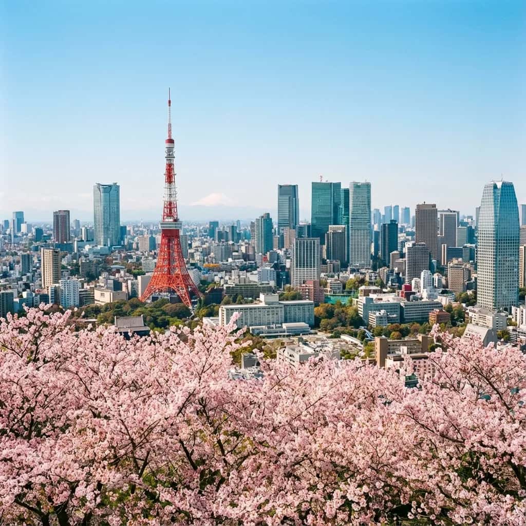 Tokyo weather and climate - scenic view of Tokyo, Japan