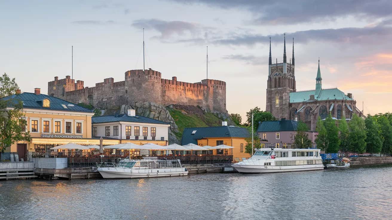 Turku street view during October