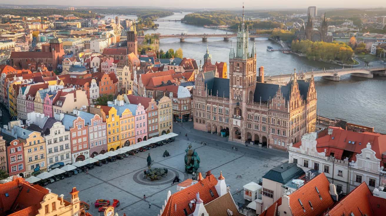 Wrocław weather and climate - scenic view of Wrocław, Poland