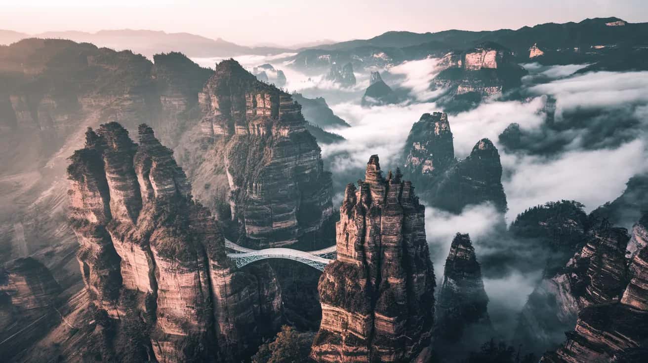 Zhangjiajie weather and climate - scenic view of Zhangjiajie, China