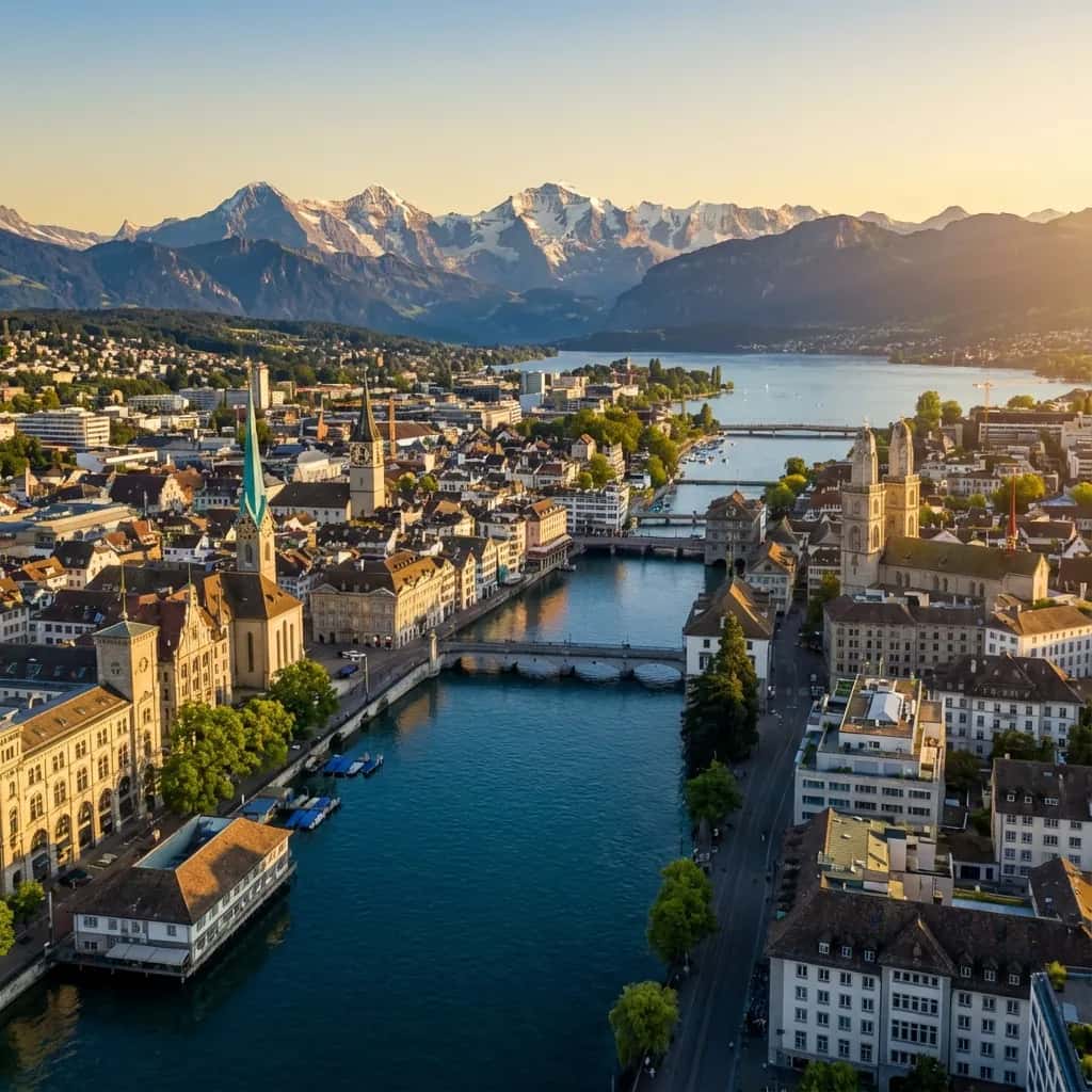 Zurich weather and climate - scenic view of Zurich, Switzerland